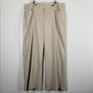 Lane Bryant tan twill pants with cute details